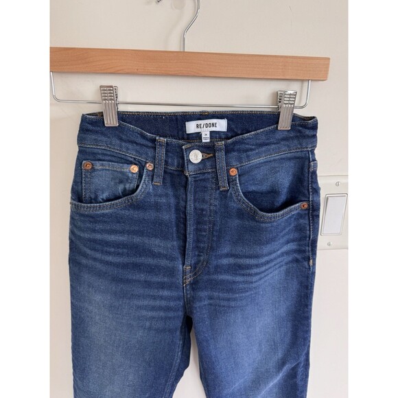 RE/DONE 70s Stove Pipe Jeans Deepsap Color Size 24 - Picture 2 of 7